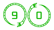 Two Snakes with 90